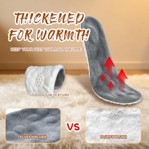 2 Pairs Coral Fleece Insoles for Men Women view 5