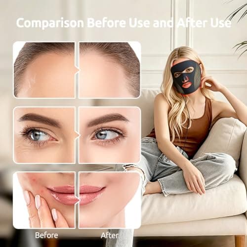 red Light Therapy for face,Ideal for Facial Wrinkles, Acne, and Relaxation of Muscle Tissue; Temporarily Increase Local Blood Circulation. LED Light Therapy Ideal for Home, Work,Travel & Yoga view 6