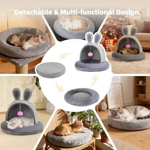 TENECUTE Heated Cat Bed with Heating Pad for Indoor Senior Cats & Small Dogs, Therapeutic Warmth for Joint Relief, Arthritis Support & Stable Body Temperature view 3