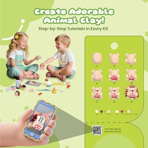 Air Dry Clay Kit, 12 Animals Modeling Clay for Kids view 3