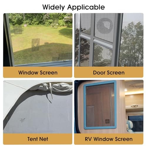 GIUPRE Screen Repair Tape - 2" x 15FT Window Screen Repair Tapes for Windows & Door Mesh Tears Holes, Strong Adhesive Screens Tapes Repair Mesh, Window Screens Repairs Kit(Grey) view 2