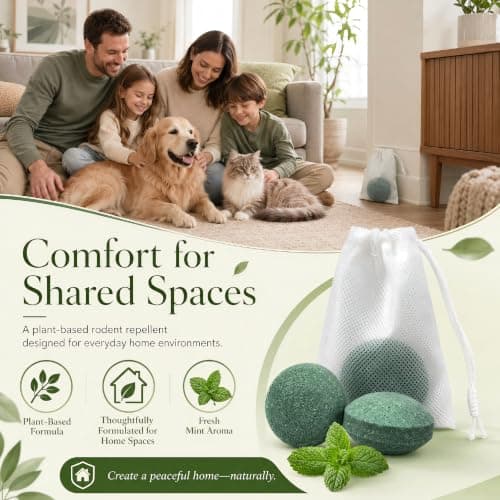 Rodent Repellent for Mice & Rats, 1.41 Oz 24pc, Indoor & Outdoor Use | Peppermint Oil Repellent for Rat Mice, Ant, Roach, Spider, Squirrel, for House, Garage, Car Engine, RV, Attic, Basement view 2