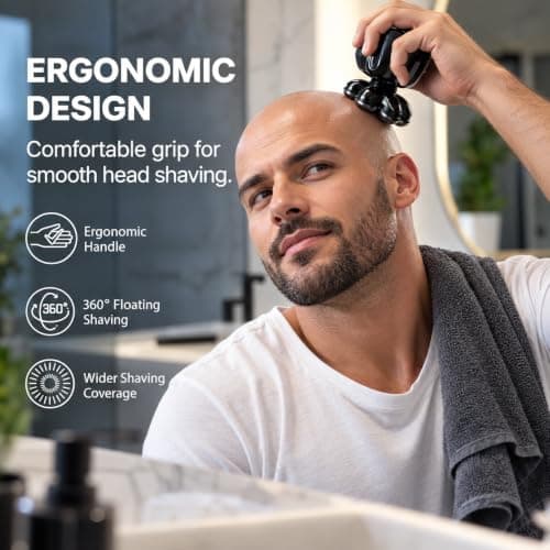 Head Shavers for Bald Men: 7D Floating with 120-Min Run & IPX7 view 5