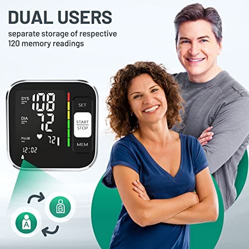 Blood Pressure Monitor Upper Arm Digital Blood Pressure Machine for Home Use with Backlit Display 8.7"-15.7" Cuff with Storage Bag view 5