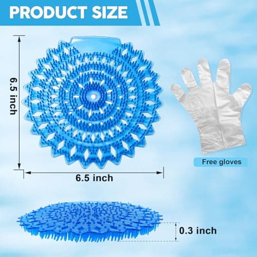 48 Pack Urinal screens deodorizer,3D anti-splash odor protection urinal cakes for men bathroom，toilet splash guard for men，five scents urinal mats view 3
