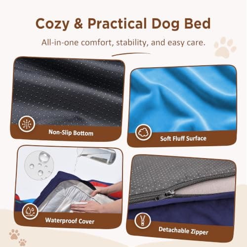 Comfort Expression Orthopedic Dog Bed for Extra Large Dogs with Bolster view 2