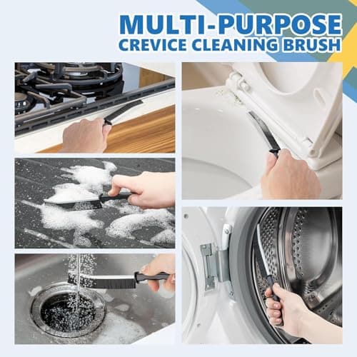 LSLCQW Hard Bristle Crevice Cleaning Brush, Small Cleaning Brushes, Grout Cleaner Brush, Toilet Brush, Scrub Brush for Shower Tile, Skinny Gap Cleaning Tools for Household Use, Bathroom, Kitchen (11) view 6