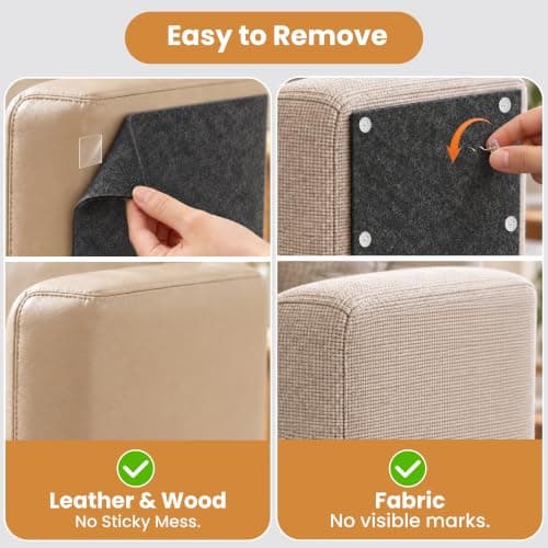 Cat Scratch Furniture Protector, Couch Protector from Cat Claws, Dark Grey view 3