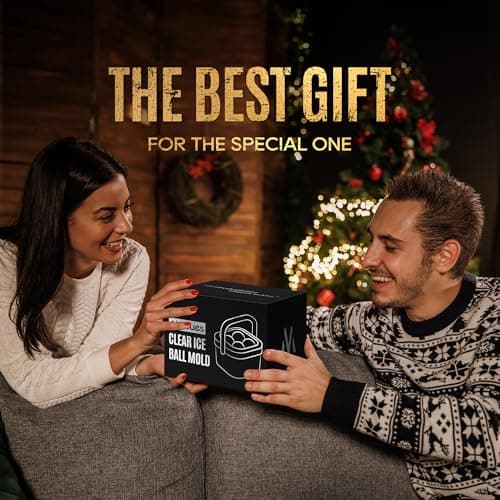 Mooues Clear Ice Ball Maker Mold, Whiskey Ice Cube Tray, 2.4 Inch Large Round Ice Molds for Cocktails Whisky Bourbon Liquor, Best Dad Ever Gifts for New Dad Husband Men who Have Everything view 6