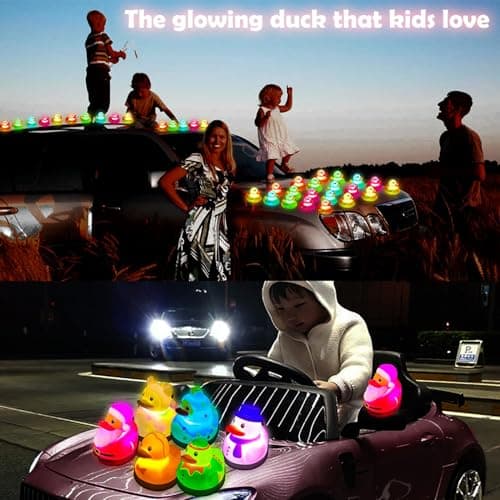 6Pcs Light Up Duck Plug, 16 Luminous Modes Rubber Mount, LED Light Holder for Jeep Dash and Fixed Display, Gift for Jeep Lover Interior (Excluding Duck)(Transparent 6PCS) view 5