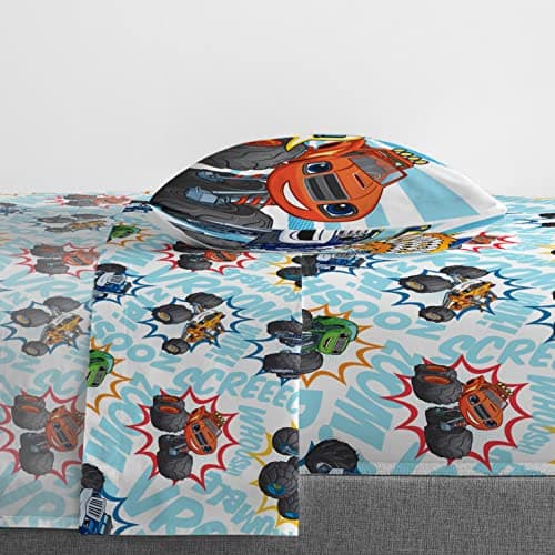 Jay Franco Blaze and The Monster Machines Off to The Races 5 Piece Twin Size Bed Set - Includes Comforter & Sheet Set - Super Soft Fade Resistant Microfiber (Official Blaze Products) view 5