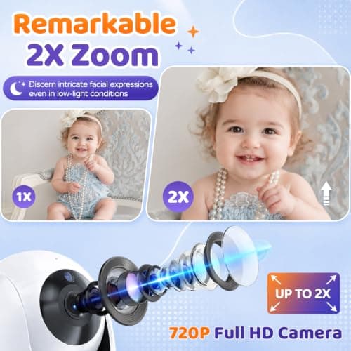 ANMEATE 6" Video Baby Monitor with Camera and Audio No WiFi view 5