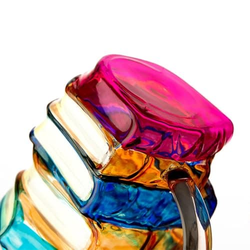 AKLOZYX Artistic Book Stack Glass Coffee Mug,11oz Handmade Tea Cups Cool Funny, Decorative Design for Book Lovers Gifts for Women and Man (Medium) view 7