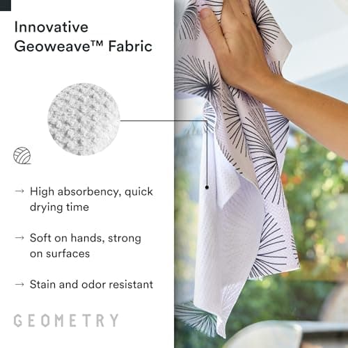 GEOMETRY Kitchen Tea Towels - Quick Dry Microfiber Dish Towels for Kitchen Linework, 18" x 30" 2 Pack view 5