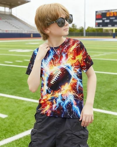 ALISISTER Boys T-Shirt Kids Cool Short Sleeve 3D Graphic Shirts for Boy 4-16T view 4