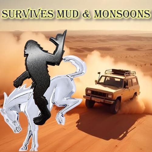 Add-A-Squatch Emblem for Your Bronco,3D Tailgate Emblem Overlay for SUV - Universal Fit 3"x4" Raised Design, Black Automotive Decor with 3M Tape(No Horse) (Loose, Black) view 5