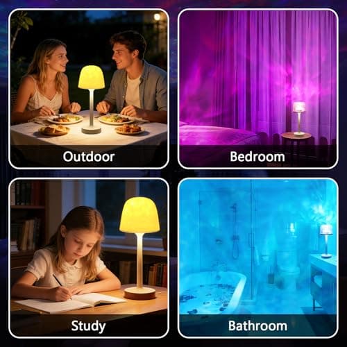 seenlast Waterproof Spa-Like Shower Lamp,16 Color Ocean Wave Projector Night Light for Inside Shower,Rechargeable Shower Light with Touch & Remote Control for Room Decor,Gifts for Women, Couples view 3