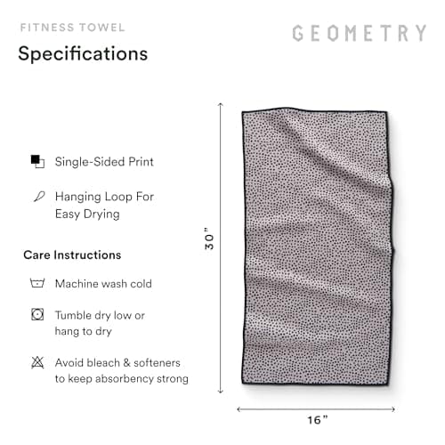 GEOMETRY Gym Towels for Working Out - Compact & Quick Dry, Super Absorbent Double-Sided Microfiber Sweat Towel – Premium Microfiber for Gym - Freckles, 16" x 30", 1 Piece view 3