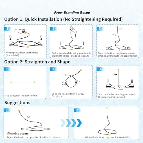 Mellbree Misters for Outside Patio, Standing Outdoor Hose Misting Cooling System, Portable Water Mister for Patio, BBQ, Pool, Garden, Bird Bath, Tanning, Mist Sprinkler for Plants, 80 Inch Blue view 6