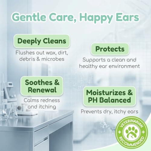 Cabishy Ear Cleaner for Dog Cat Ear Drops Wax Removal with Centella Asiatica No Irration, No Alcohol, Non-Medicated Pet Ears Wash Cleaning Solution Itch Relief Soothing Deodorizing Itchy Ears 4oz view 5