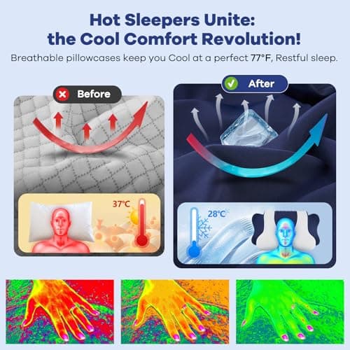 Cervical Neck Pillow for Pain Relief,Cervical Pillow with Memory Foam Ergonomic Pillows with Dual Heights for Back,Stomach and Side Sleepers Kids' Floor Pillows Cushions (Dark Blue, Standard 27"×16") view 5