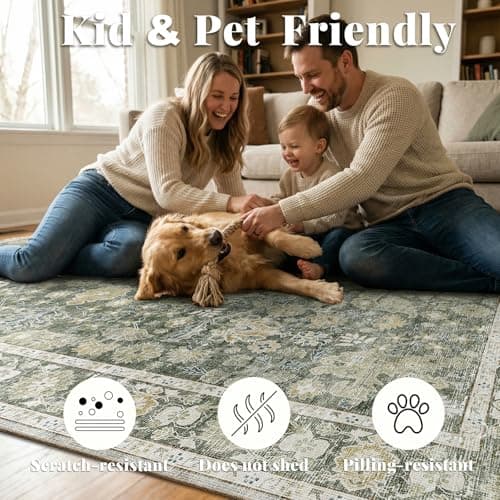 NoiFamo Machine Washable Entryway Small Area Rugs: Soft Non-Slip LowPile Door Mat Indoor Entrance 2x3 ThrowRug for High-Traffic Areas Kitchen, Hallway, Farmhouse Decor view 5