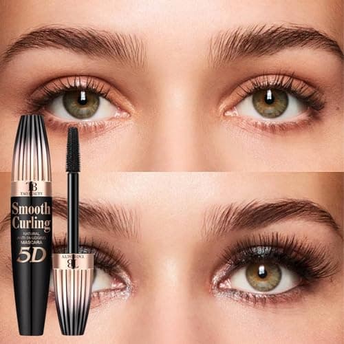 5D Fiber Mascara for Lengthening & Volumizing, Waterproof Smudge-Proof Mascara Buildable for Dramatic False Lash Effect, Clump-Free & Flake-Free view 6