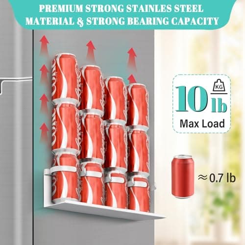 Magnetic Cup Holder for Fridge,8 Cups Water Bottle Organizer for Stanley 30 40 oz with Tumbler Lid Organizer,High Capacity Heavy Duty Kitchen Storage Rack Accessories view 4