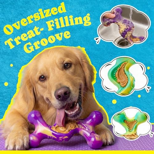 Kseroo Dog Toys for Aggressive Chewers: Larger Size, Weighing 400g, 2 Pack Tough Dog Toy for Medium & Large Dogs Weighing 30-120 lbs, Indestructible Dog Chew Toys view 2