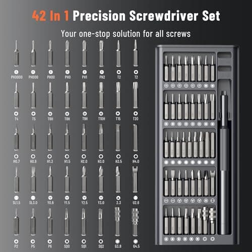 KATERK 42-in-1 Mini Screwdriver Set - Precision Small Magnetic Screwdriver Set Repair Tool Kit for Phone, Computer, Watch, Laptop, Macbook, Ring Doorbell, Eyeglass, Electronic, Screw Driver view 4