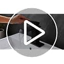 Bathroom Faucet, Matte Black Bathroom Faucet 3-or-1 Hole, Single Handle Brushed Bathroom Sink Faucet, Stainless Steel, Lead-Free, Pop Up Drain, Deck Plate, Supply Lines, Easy Install for RV&Outdoor view 2