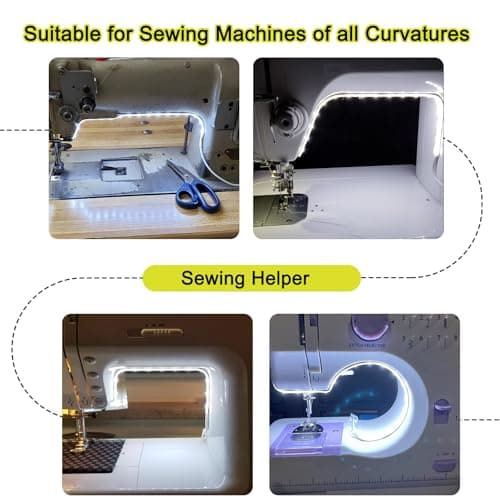 UPWATT Sewing Machine LED Light Strip with Touch Dimmer, USB Powered 6500K Cold White Adhesive Sewing Light view 7