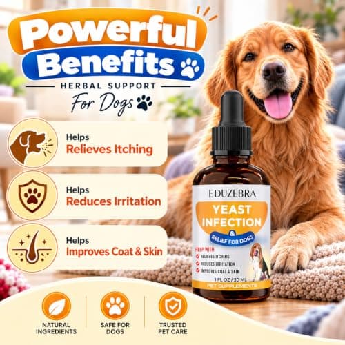 Yeast Infection Treatment for Dogs Ear, Paws, Skin - All Breeds and Sizes | Made in USA, Fast-Acting Dog Yeast Infection Treatment for Irritation, Inflammation, and Itching, Soothing and Effective 30ml view 3