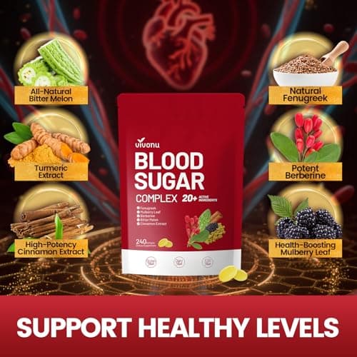 VivoNu Blood Sugar Complex Supplement | Advanced Formula with 20 Herbs and Vitamins with Cinnamon, Turmeric, Black Pepper, Licorice and More, Vegan, Non-GMO, Gluten-Free view 3