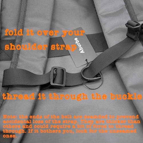 Backpack Chest Strap, Universal Add on Adjustable Sternum Strap, Chest Belt Replacement, with Heavy Duty Quick Release Buckle Clip, for Travel, Hiking, Camping, School(Black) view 6