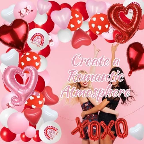 320pcs Pink Red Balloon Arch Kit, Glazeal 120pcs Balloons Garland Arch Kit with 200pcs Petals and Tools for Women Girls Mother's Wedding Engagement Anniversary Party Decoration Supplies view 4