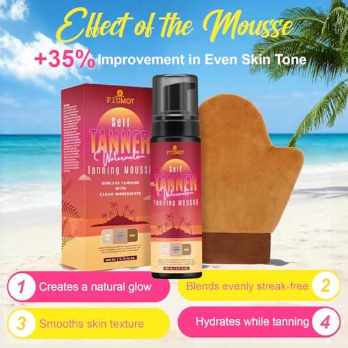 Self-Tanning Mousse for a Natural, Sun-Kissed Glow – Fast-Drying, Streak-Free, Long-Lasting Formula, 6.76 FL view 3