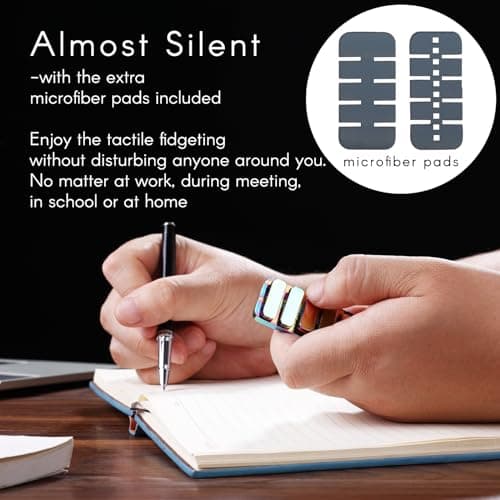 Fidget Toys for Adults, Metal Fidget Slider EDC Magnetic Haptic Fidget Clicker with 3 Noise Levels, Loud-Quieter-Quiet Adults Fidget Toy, Office Home Desk Magnetic Toys, Relief Stress and Anxiety view 5