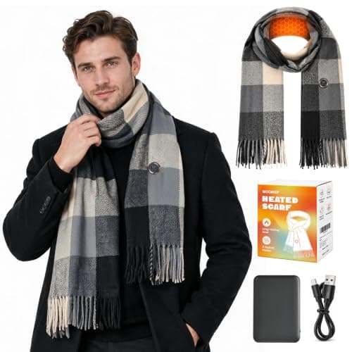 WOOMER Heated Scarf, Graphene Electric Plaid Scarf — image 1