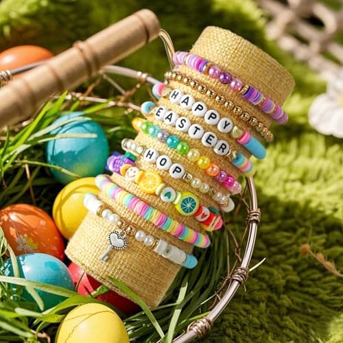 Sistenia Girls Gifts Bracelet Making Kit, 20 Colors Polymer Clay Beads with Charms Letter Beads Arts and Crafts Kit Jewelry Making Set Cute Stuff Birthday Gift Idea for Kids Ages 6-15 view 3