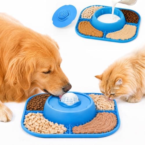 Slow Feeder Dog Bowls 3-in-1 & Lick Mat & Anti-Choking Rolling Ball — image 1