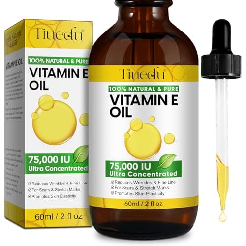 Tiuedu Natural Vitamin E Oil for Skin, Ultra Concentrated Vitamin E Oil for Face, Hair and Scars, Moisturizing Dry Skin Oils, Promotes Skin Elasticity, 2Fl Oz — image 1