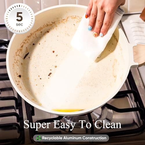 CAROTE 14 Pcs Pots and Pans Set Nonstick,Cookware Set Kitchen Cooking Set with Utensil and Pan Protectors view 5