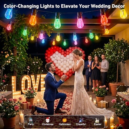 Outdoor String Lights,200FT Smart RGB+IC Patio Lights with Shatterproof LED Bulbs ,Outside Light Dimmable Patio for Decor DIY IP67 Waterproof ,Courtyard, garden,Holiday,LED lights more Scene Modes view 6