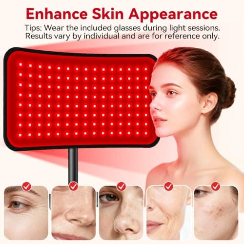 Red Light Therapy for Face Body, 2-in-1 Infrared Red Light Panel with Belt view 4