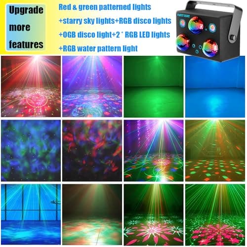 Disco Ball Party Lights,DJ Disco Lights Sound Activated LED Stage Strobe Light Star Ocean Projector with Remote Control for Home Decoration Parties Gift Club Bar Festival Christmas Birthday Wedding view 2
