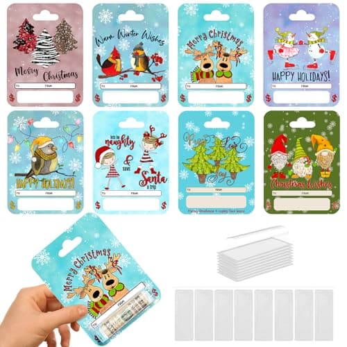 Christmas Money Holder Cards Set of 8 for Cash Gift,Christmas Cards Money Holder Ornaments with Cover for Christmas Decoration,Funny Xmas Cash Gift Ideas, Merry Christmas Hanging Ornaments Decor — image 1