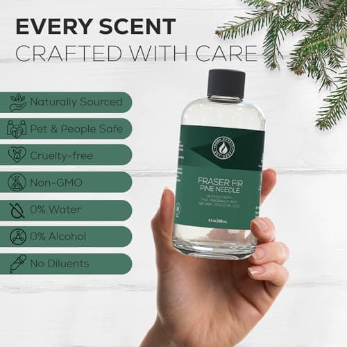 Aroma Country Fraser Fir Christmas Tree Diffuser Oil - Luxury Essential Oils for Diffuser Refill & Air Freshener Room Spray - Natural Home Fragrance, Pine Needle Scented Oil for Diffusers (8.5 Fl. oz) view 4