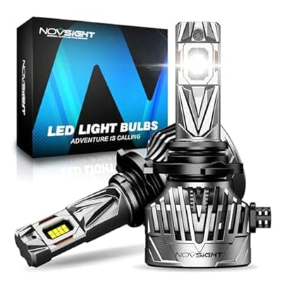 NOVSIGHT 𝟗𝟎05 Fog Light Bulbs - 50000LM Extreme Bright 𝟗𝟎05/𝐇B3 Fog Lights 6500K White, Effective Heat Dissipation LED Light Bulb, IP68 Waterproof, Plug and Play, Pack of 2