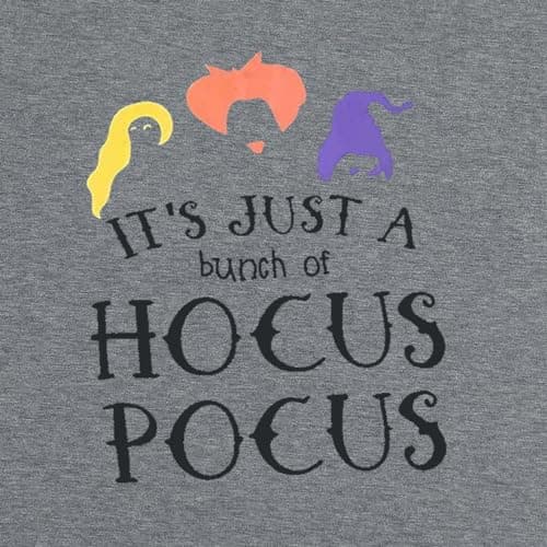 DESFSE It's Just A Bunch of Hocus Pocus T-Shirts for Women Sanderson Sisters Shirt Halloween Movie Graphic Fall Tee Tops view 2
